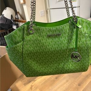 Michael Kors Vibrant Green Shoulder Bag